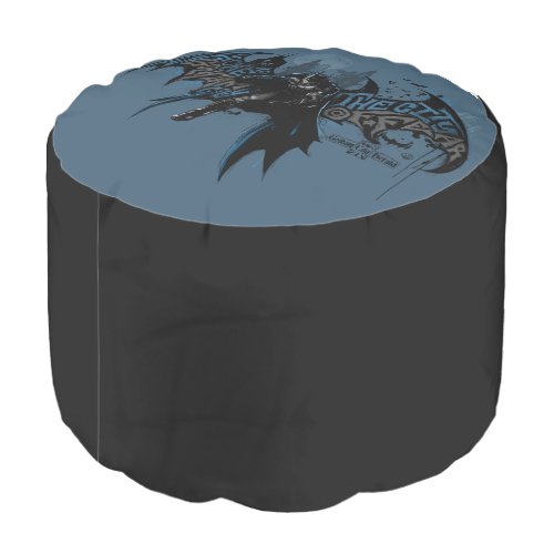 Pouf graphique Batman Gotham City peinture dégoulinante