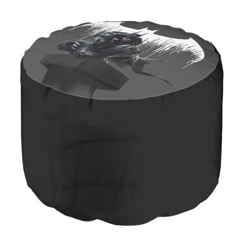 Pouf Batman perché sur un pilier