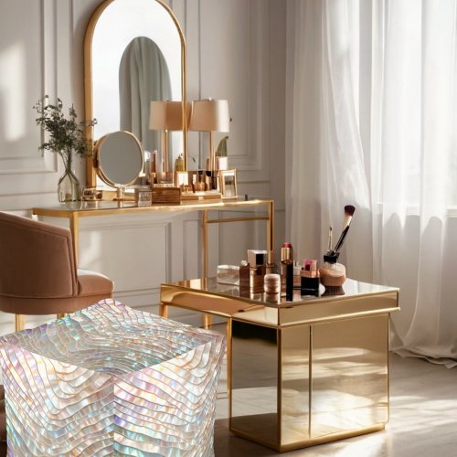 Pouf cube personnalisable avec motifs modernes