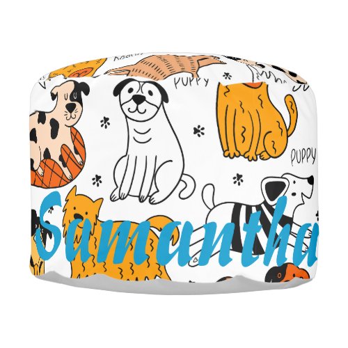 Coussin de yoga confortable et stylé motif chien