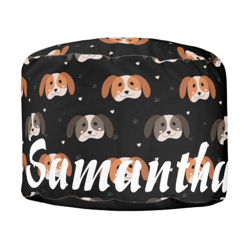Pouf de repos yoga motif animaux amour