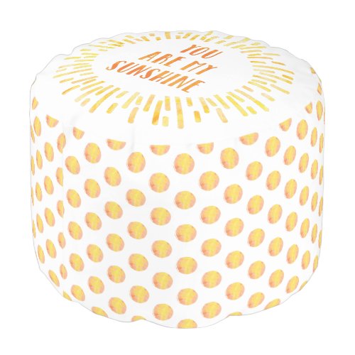 Pouf aquarelle lumineux "Tu es mon rayon de soleil